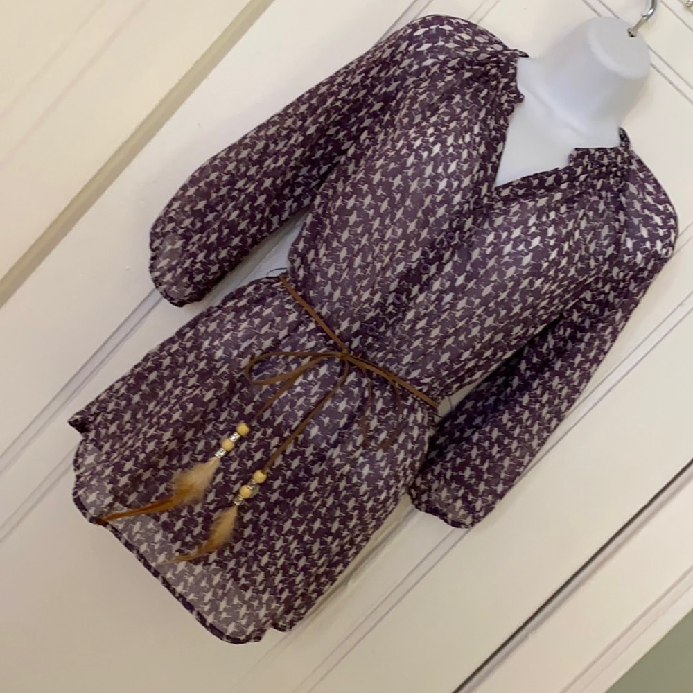 Mossimo boho tunic / blouse with belt size xs